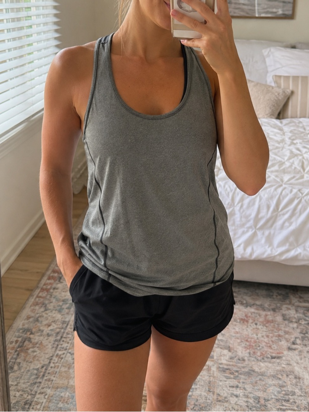 Athleta Chi Tank heather gray